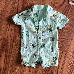 Baby boy tropical romper